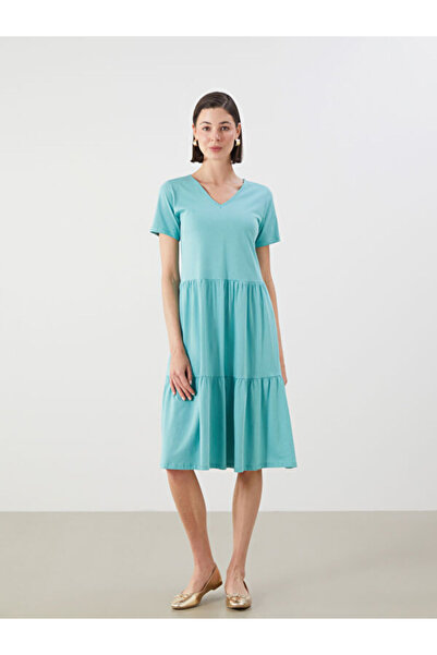 LC Waikiki V Neck Fold Dress
