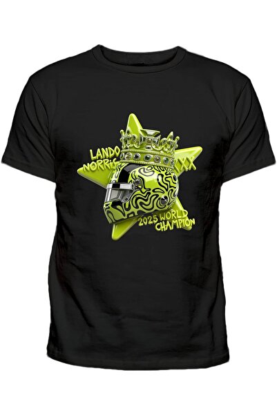 Efendioğlu Design 2025 world champion lando norris baskılı pamuklu tişört