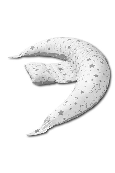 Kidizi Perna gravide multifunctionala 8 in 1 Luna Galaxy Grey 230x35 cm, husa...