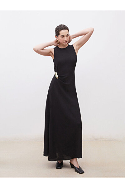 LC Waikiki Rmz Gi̇yi̇m Farkiyla Zero Roba Collar Crepe Dress