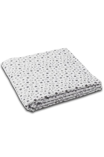 Kidizi Πολυλειτουργική μουσελίνα XXL 110x110 εκ. Γκρι Αστέρια, 100% Βαμβάκι
