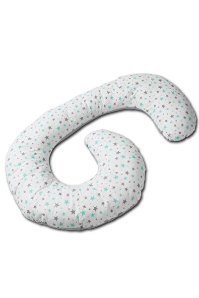 Kidizi Perna gravide cu husa detasabila din bumbac, Elisa Galaxy Mint, ofera suport spate, genunc...