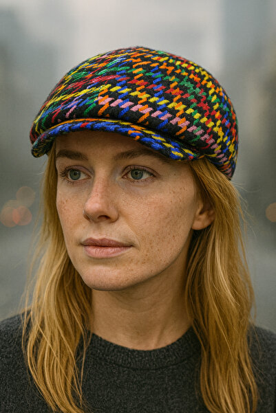 PaminBags Aksesuar Desenli Kaşe Beckham Peaky Blinders Parçalı Kasket Şapka