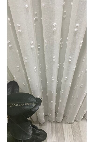 GACALLAR HOUSE Platinum Şık Ürün Serisinden 1/3 Sık Pileli Orjinal Monaliza Tül Perde Ütü İstemeyen Ağır Gramajlı