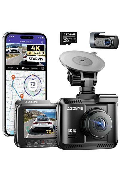 AZDOME كاميرا GS63H Pro للسيارة - دقة مزدوجة 4K+1080P، شاشة IPS مقاس 2.4 بوصة...