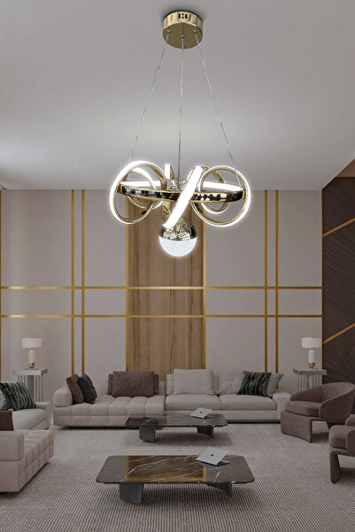 RSCOLLECTIONS Kuzey 30 cm Tek Toplu Modern Sarkıt Led Avize