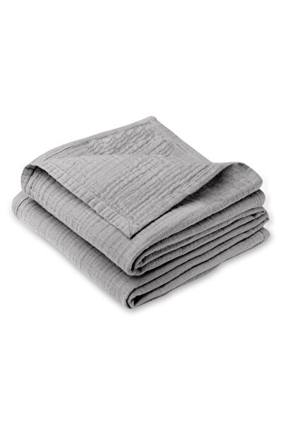 Kidizi Paturica bebe de vara din muselina dubla 100x70 cm Grey