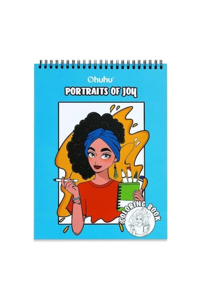 Ohuhu Carte de colorat „Portrete de bucurie” – 40 de modele de portrete față-...