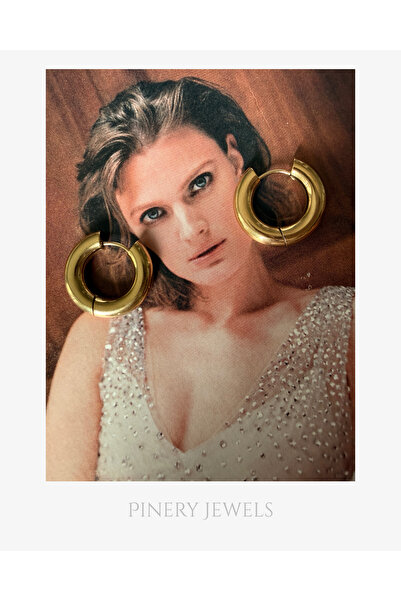 Pinery Jewels C Hoop Stainless Steel Earrings Pair