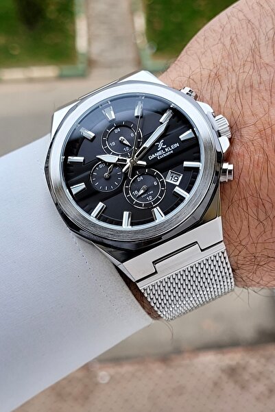 Daniel Klein Kadranı Siyah Kordonu Gümüş Renk 41 mm İç Göstergeleri Aktif Erk...