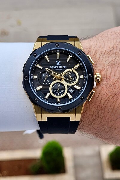 Daniel Klein Kasası Altın Kordonu Siyah Renk 2 Yıl Garantili 44 mm Göstergele...