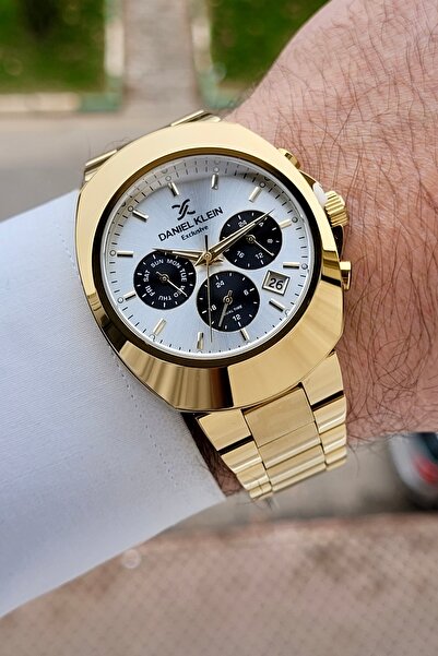 Daniel Klein Kadranı Siyah Kordonu Gold Renk 39 mm İç Göstergeleri Aktif Erke...