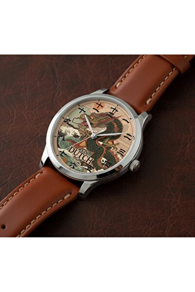 DUTCH STORE Dragon Classic Watch – An artistic dragon-inspired dial with a st...