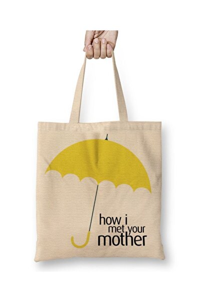 Toyaso How I Met Your Mother 04 Λευκή υφασμάτινη τσάντα με μακριά λαβή Τσάντα...