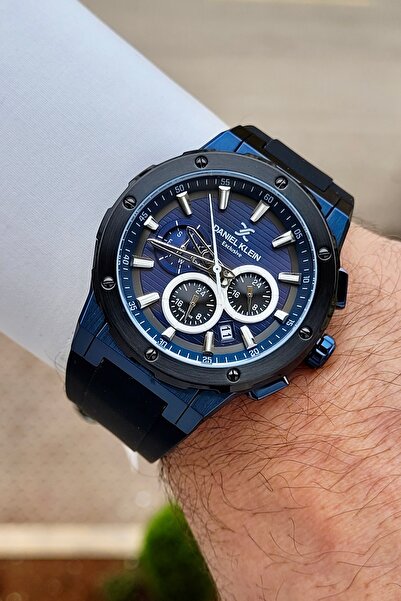 Daniel Klein Kasası Lacivert Kordonu Siyah Renk 24 Ay Garantili 44 mm Gösterg...