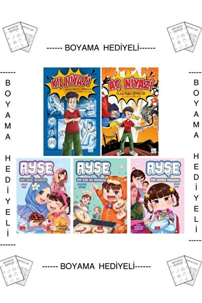 Aile Yayınları Boyamalı (5) Dini Çizgi Roman Manga Kıl Niyazi Aç Niyazi Ayşe ...