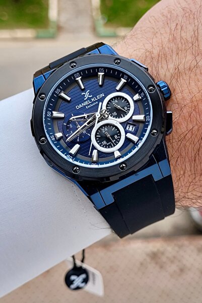 Daniel Klein Kasası Lacivert Kordonu Siyah Renk 44 mm İç Göstergeleri Aktif E...