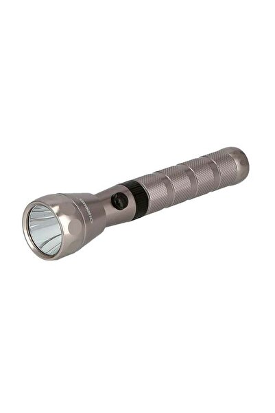 Olsenmark Rechargeable LED Flashlight Silver/Black