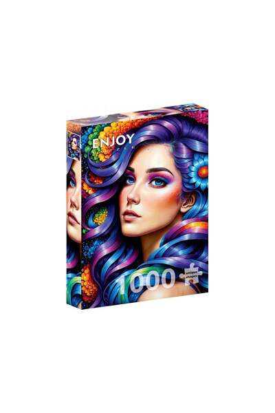 Enjoy Puzzle Puzzle 1000 piese Enjoy – Portret de floare curcubeu
