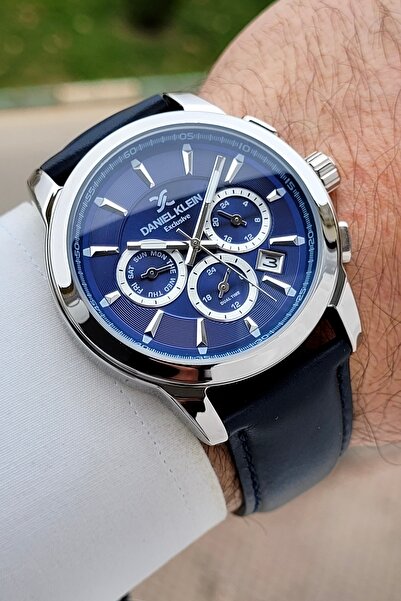 Daniel Klein Kasası Gri Kordonu Lacivert Renk Ayarlanabilir Kordonlu 43 mm Fo...