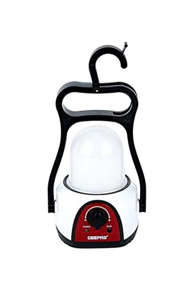 Geepas فانوس LED قابل لإعادة الشحن بمقبض أبيض/أحمر/أسود 11.6×11.8×21 سم