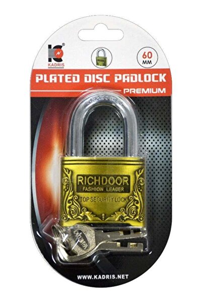 Kadris قفل خزانة HA-1857، فولاذي ملفوف بمفتاح مدمج، 60 مم