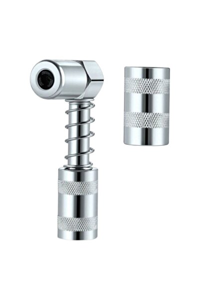 OEM Grease nipple adapter, 90* elbow, length 7.7 cm, silver, carbon steel, used in hard-to-reach spaces