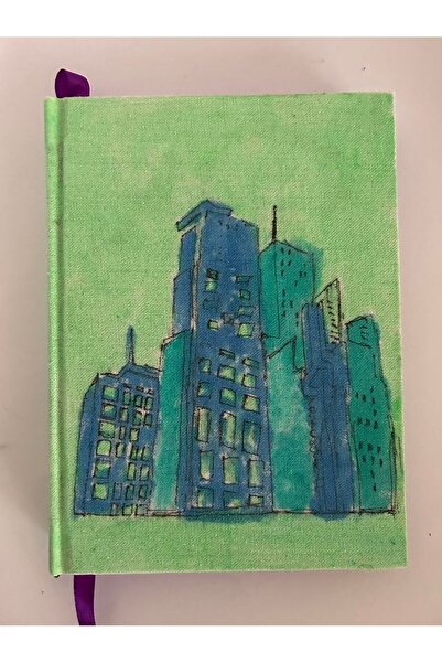 SimplyTexGoGlobal Green City A5 Notebook, 80 gsm Purple Paper