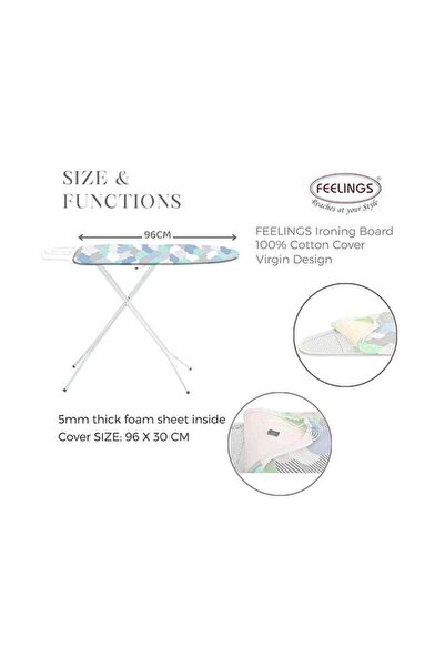 Feelings Iron Board Cover Cotton for Virgin Size (96x30cm)