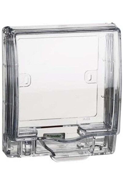Schneider Electric غطاء مقبس كهربائي أحادي مقاوم للعوامل الجوية (شفاف) IP55 -...