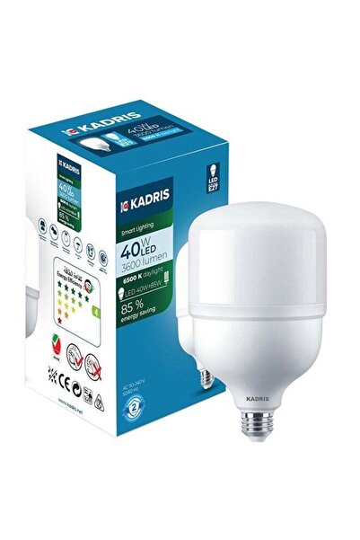 Kadris لمبة LED على شكل حرف T بقوة 40 واط وقاعدة E27