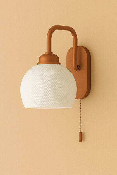 Limon 3D Desing Modern Nosta Aplik | Dekoratif Gövde | İpli Anahtarlı | Minimal Duvar Lambası