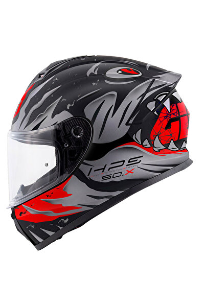 Givi 50.X Sharkbıte Gri-Kırmızı Full Face Motosiklet Kaskı