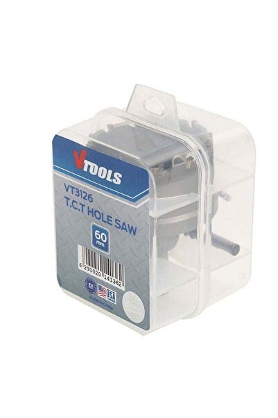 VTOOLS 60mm TCT Hole Saw Cutter with Pilot Drill Bit, Carbide Tipped, VT3126