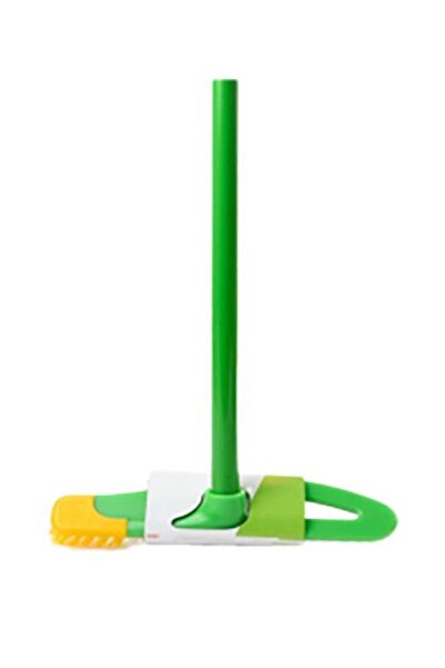 Generic Scotch Brite Carpet Brush with Stick for Indoor - Green/Yellow