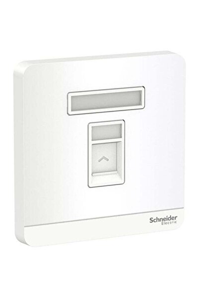 SCHNEIDER لوحة حائط كيستون أحادية الفتحة، بيضاء، 1.5 × 8.6 × 8.7 سم