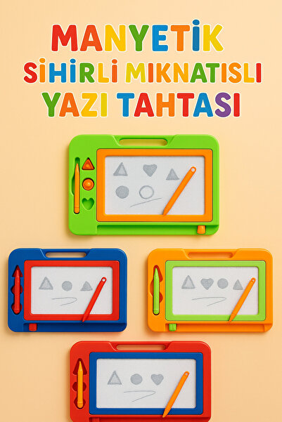 Saatistan Manyetik Çocuk Yazı Tahtası, Eğitici ve Eğlenceli Çizim Oyuncağı