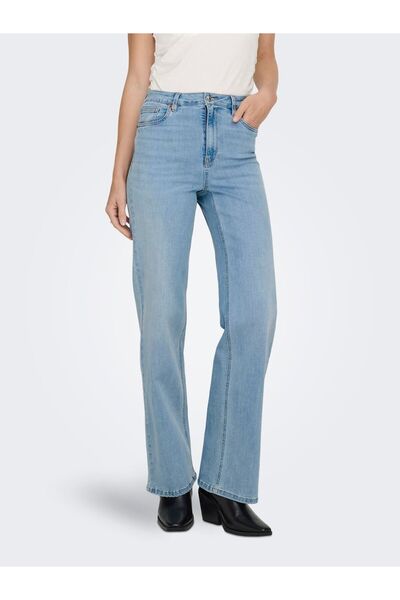 ONLY Jeans mit weitem Bein ONLJUICY-WAUW Hohe Taille Weiter Beinschnitt Jeans