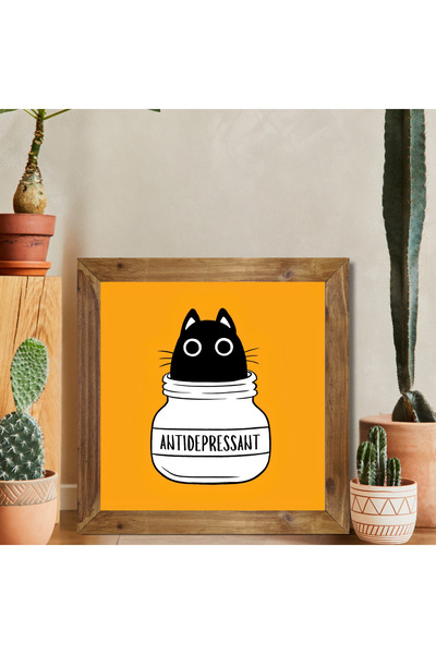 Tuba Decor Tablou pătrat cu rama din lemn