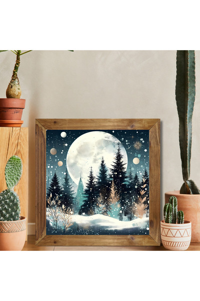 Tuba Decor Tablou pătrat cu rama din lemn