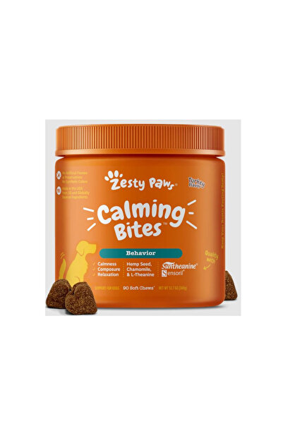 Zesty Paws Dog Behavior Calming Bites – Turkey – 90ct