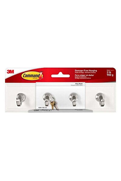 Generic Command HOM18Q Quartz Key Rail - Metal Color, 1 Rail and 6 Strips/Pack