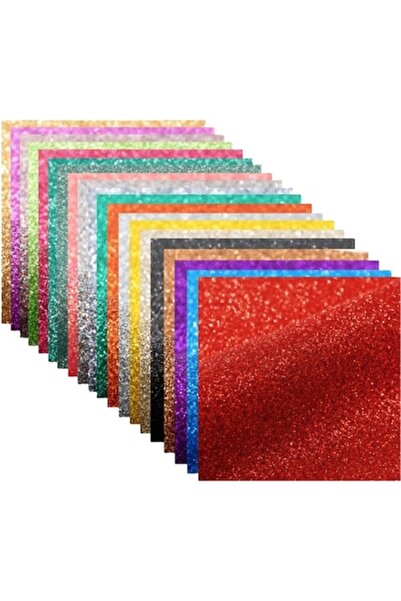 Siser Σετ 20 φύλλων με γκλίτερ HTV, 20x30 εκ., Πολύχρωμα