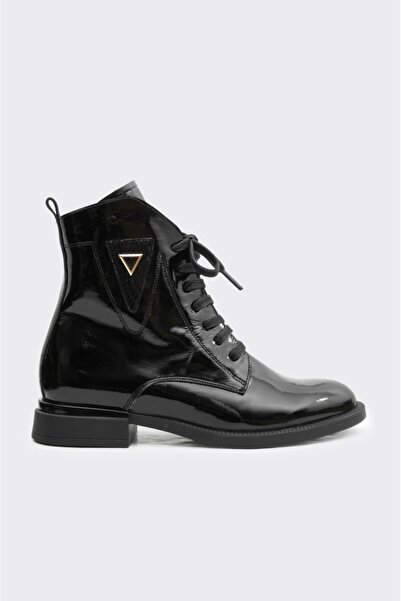 derinet Hakiki Deri Fermuarlı Kadın Bot