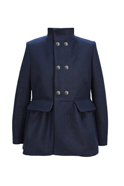 ambar studio CELINE navy wool blend coat