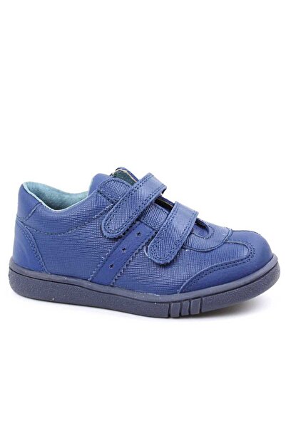tino Children's sports shoes, made of natural leather, with sewn sole 3229-BLUE