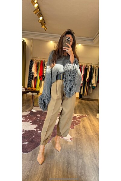 Life SuDikmen.co - Püsküllü panço kazak