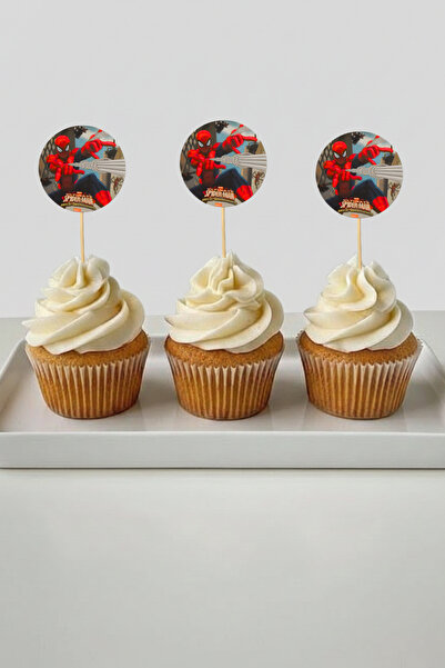 LASAGNA STORE 16 قطعة من أعواد الأسنان على شكل الرجل العنكبوت لتزيين الكعك وا...