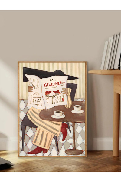 Tuba Decor Tablo dintr-o singură bucată cu rame din lemn pentru sufragerie, s...