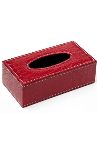 ABYZ Napkin Box, -Leather, dimensions 24x12x8, 5cm, color Red